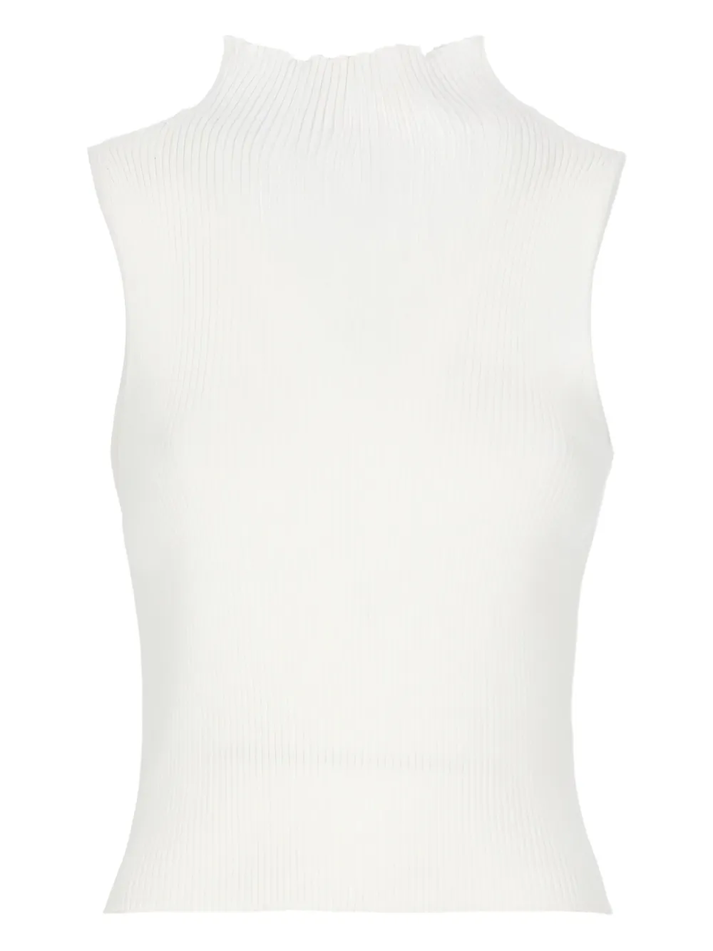 Antonelli ribbed high-neck top Wit