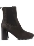 Hogan 90mm elastic-panel block-heel boots - Brown