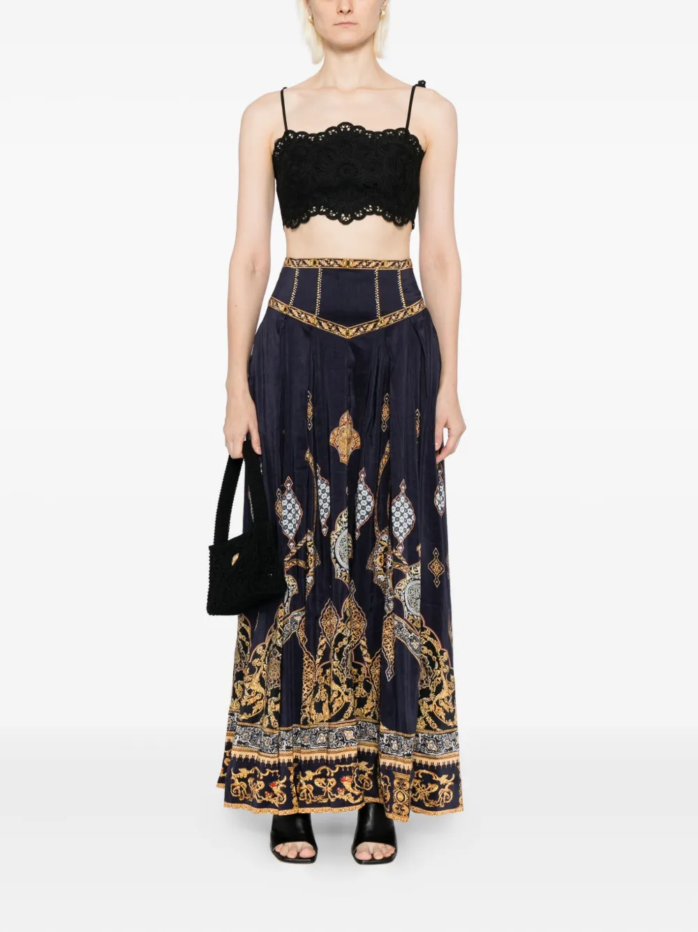 Camilla The Imperial Gate rok met plooien - Blauw