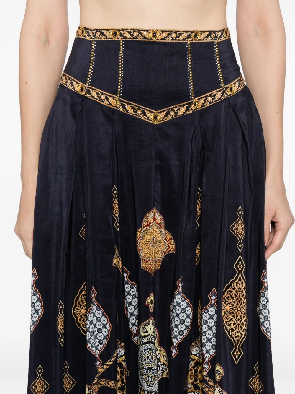 Camilla The Imperial Gate rok met plooien Blauw