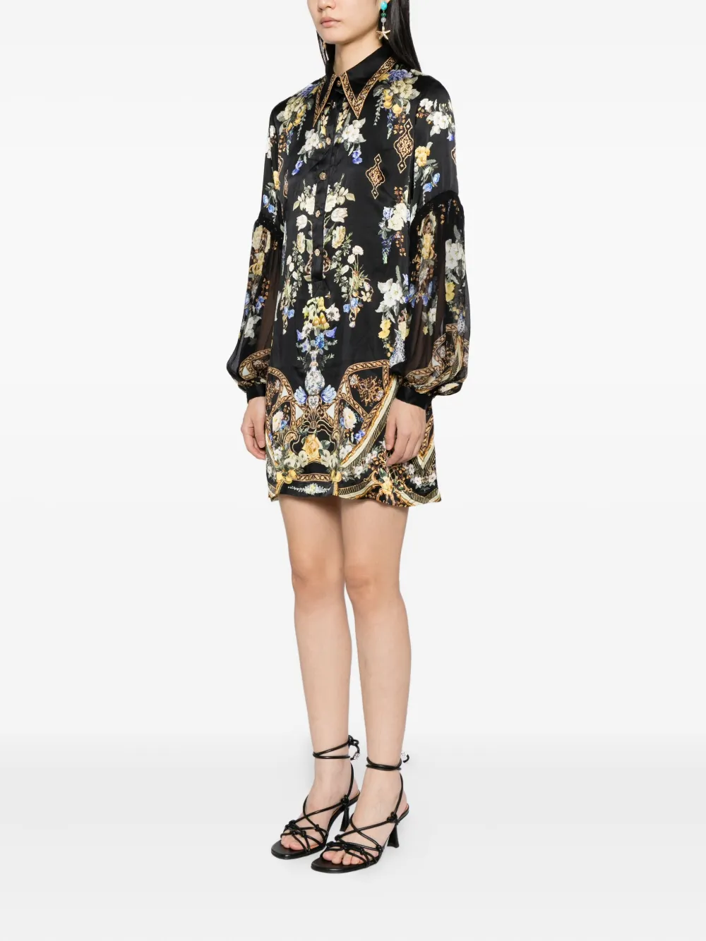 Camilla Ottoman Elegance blousejurk Zwart