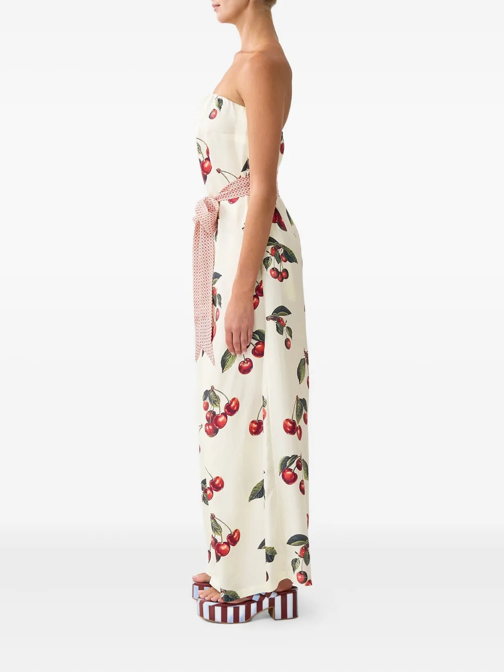 Camilla Jumpsuit met print Beige