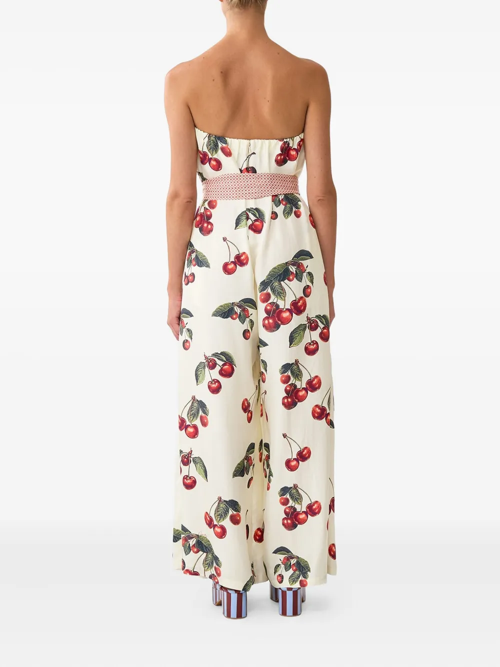 Camilla Jumpsuit met print Beige