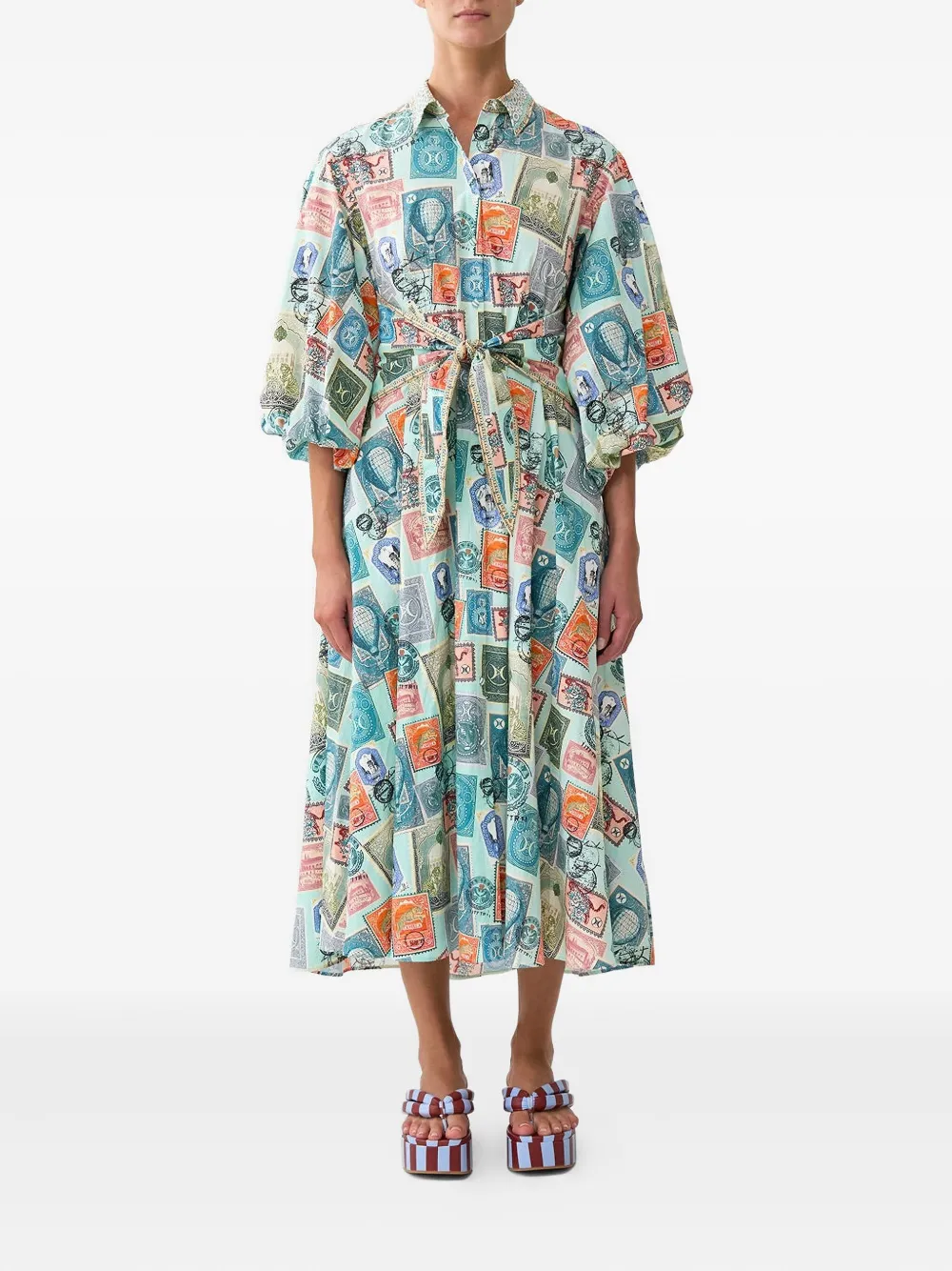 Camilla With Love From Türkiye midi dress - Blauw