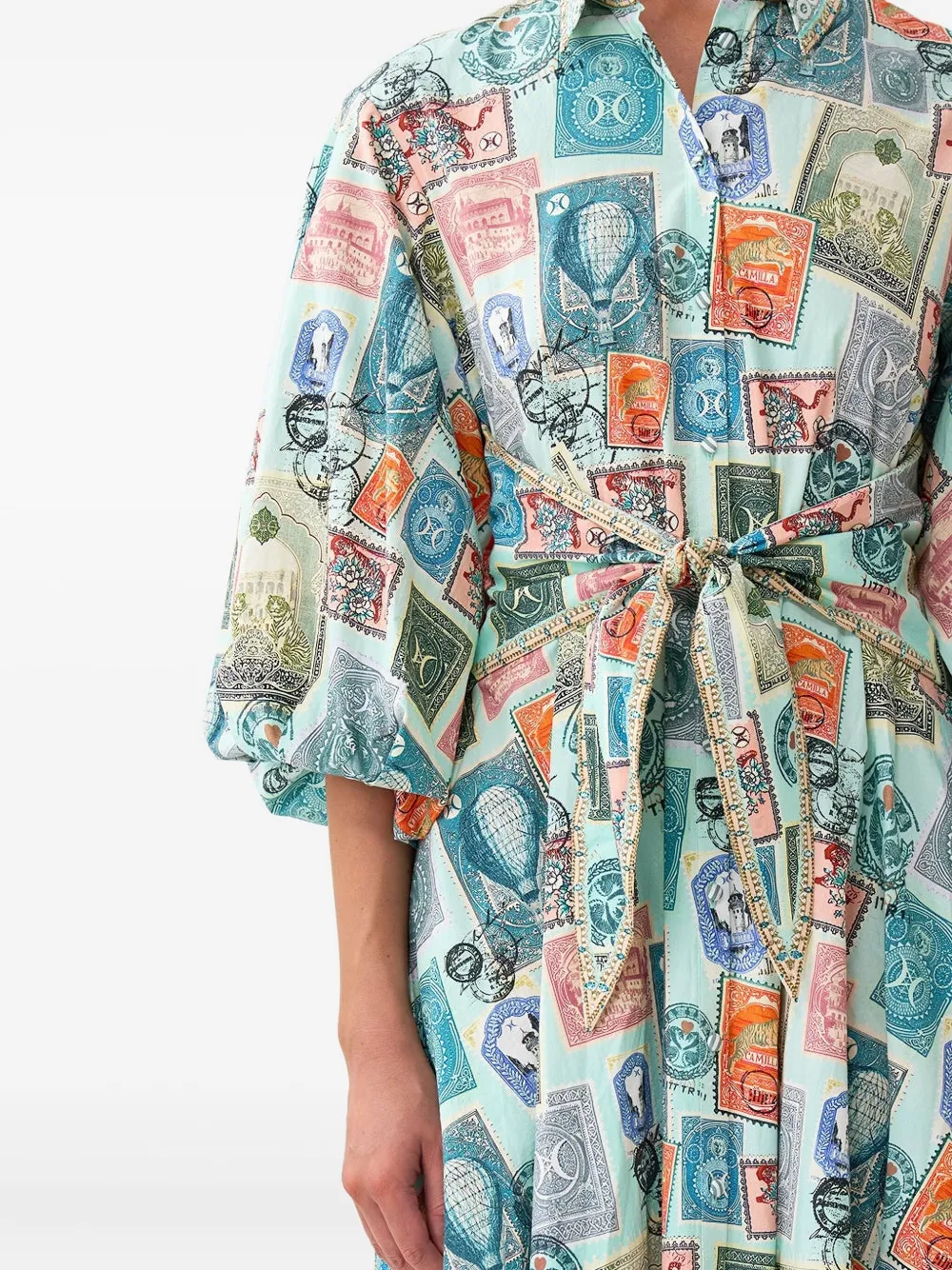 Camilla With Love From Türkiye midi-jurk Blauw