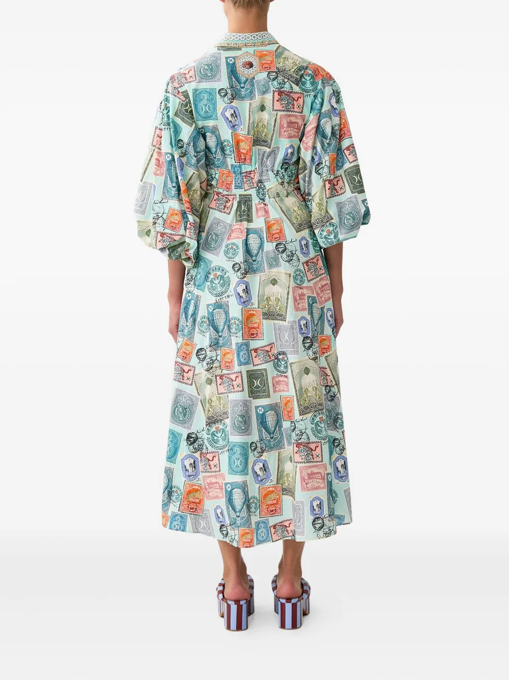 Camilla With Love From Türkiye midi-jurk Blauw