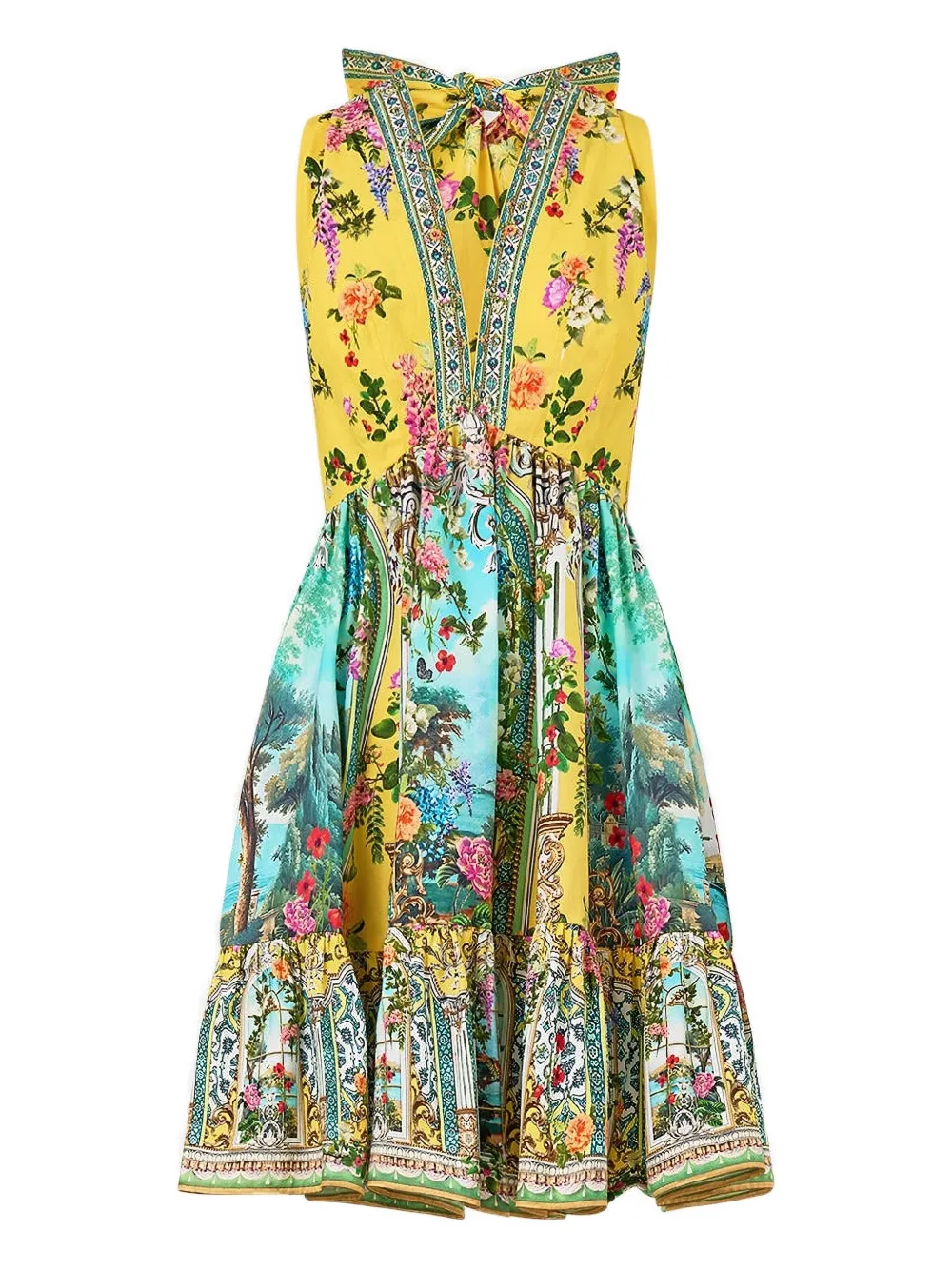 Camilla Tales Of Topkapi Palace ruffled dress - ブルー Camilla Tales Of Topkapi Palace ruffled dress - ブルー