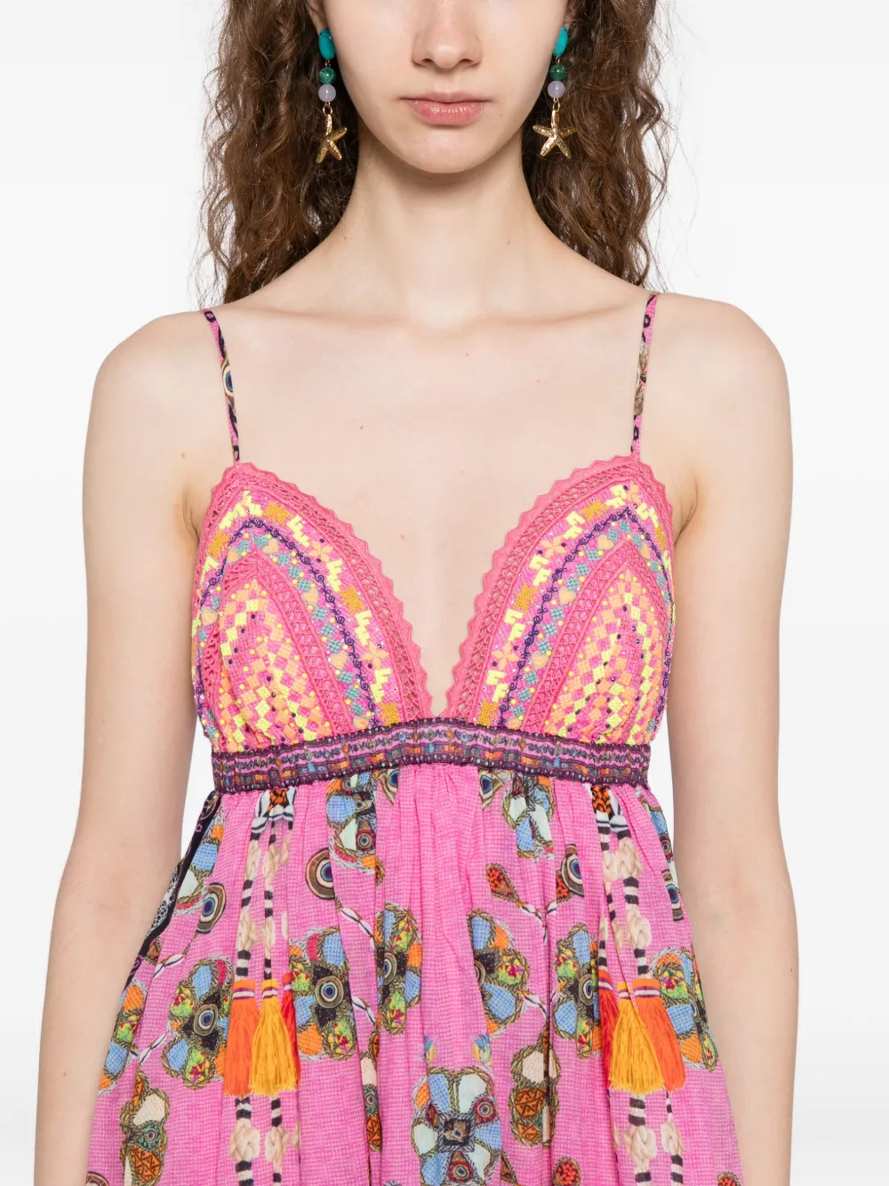 Camilla Patchwork Panorama jurk Roze