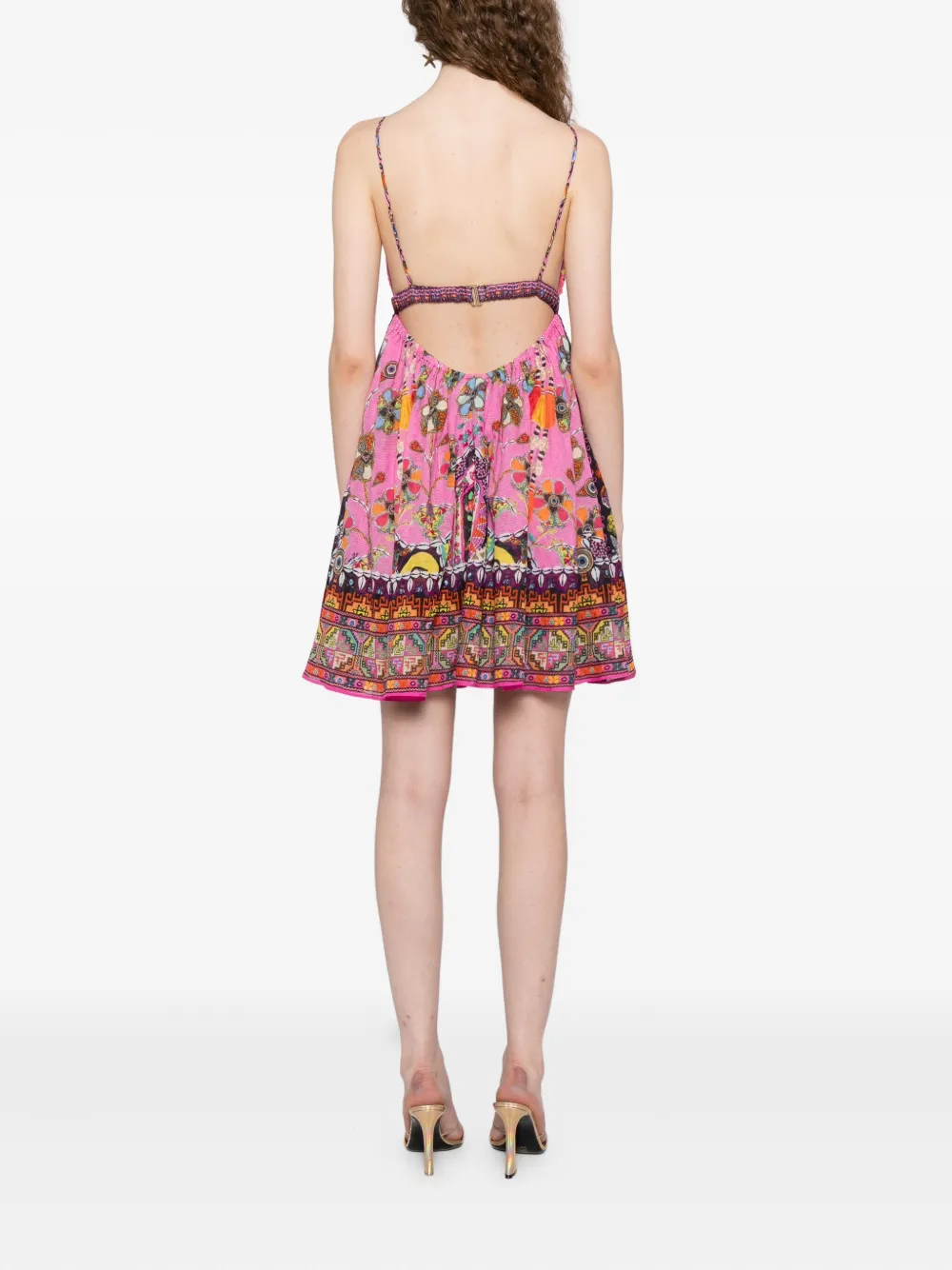 Camilla Patchwork Panorama jurk Roze