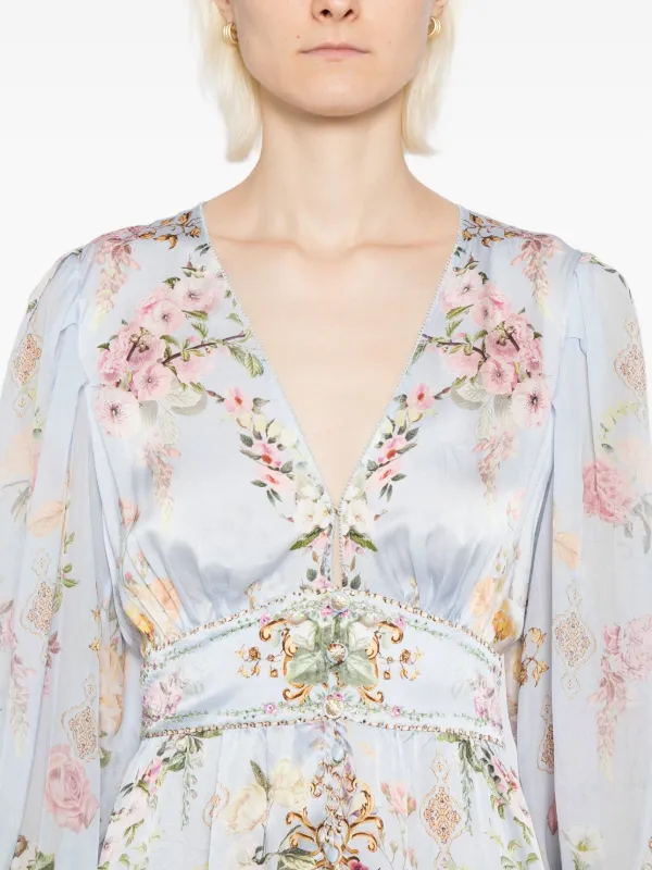 Camilla Tiled In Time Mini Dress | Blue | FARFETCH