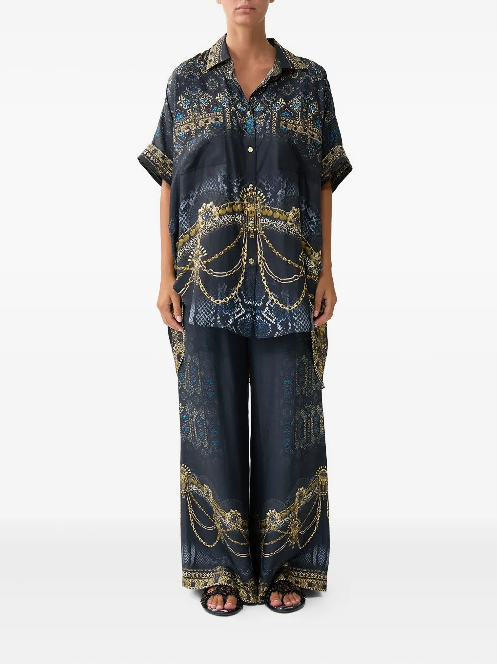 Camilla pocket-detailed shirt - Blauw
