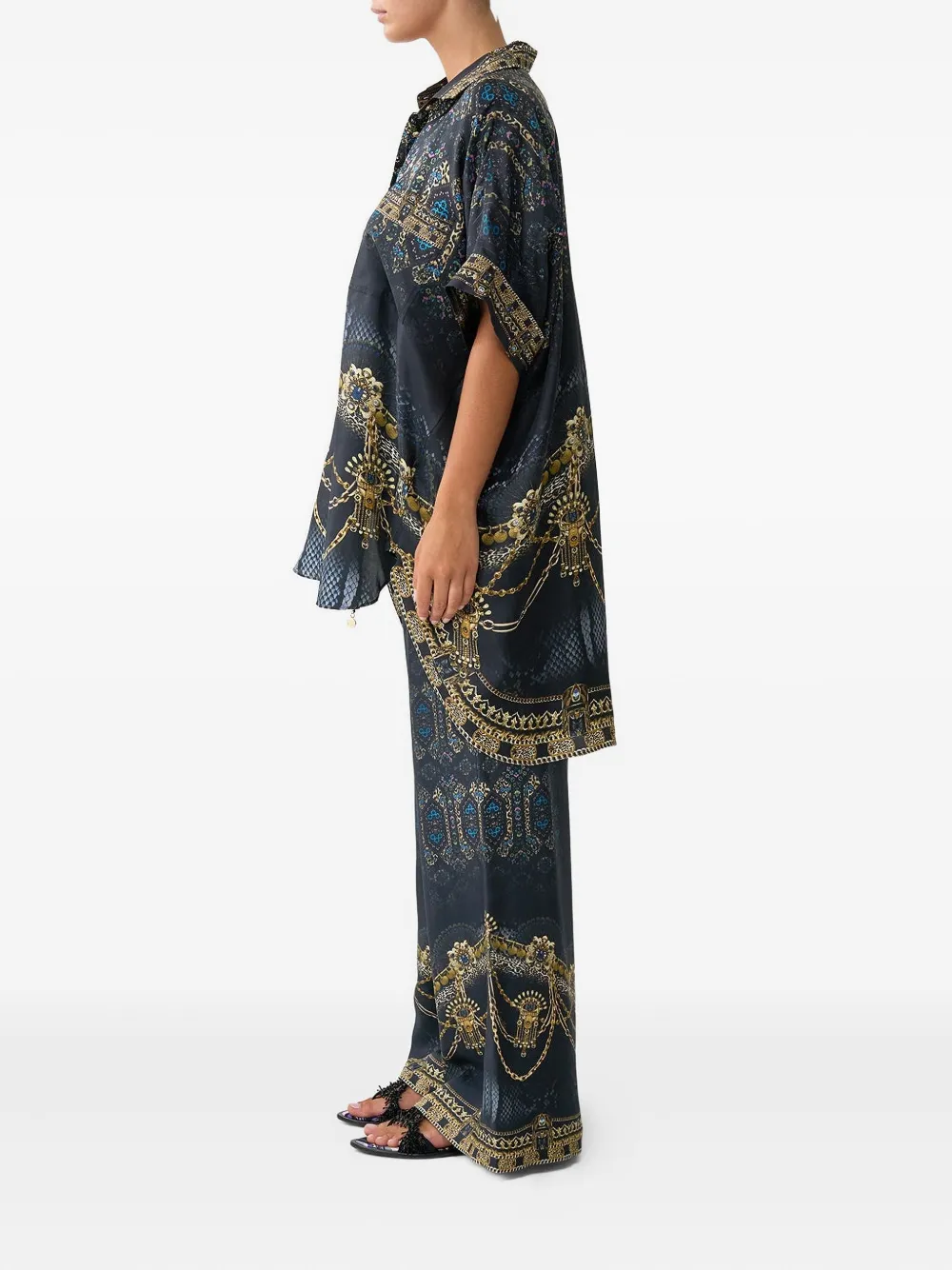 Camilla Blouse met zakdetail Blauw