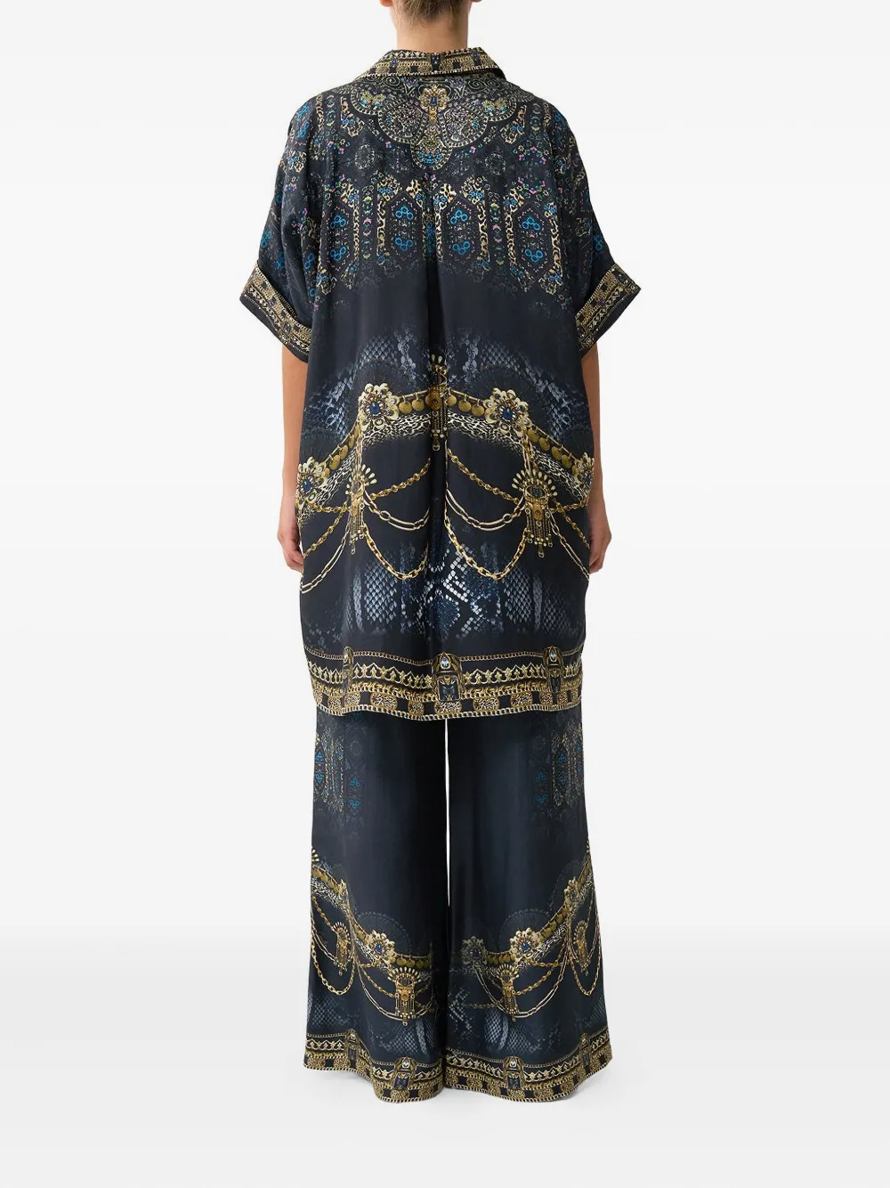 Camilla Blouse met zakdetail Blauw