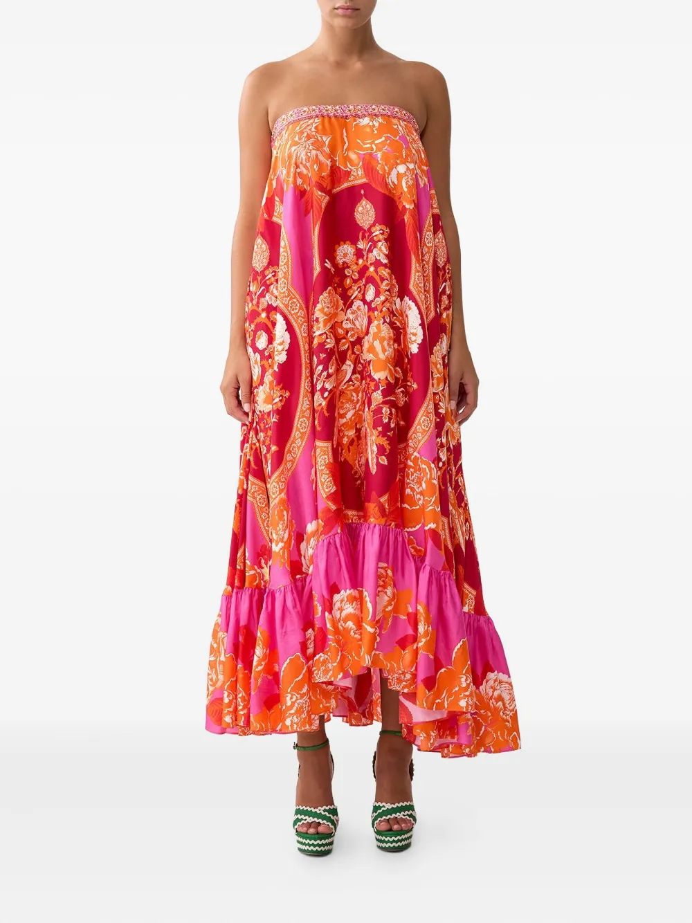 Camilla Tiles Of Türkiye maxi dress - Rosa