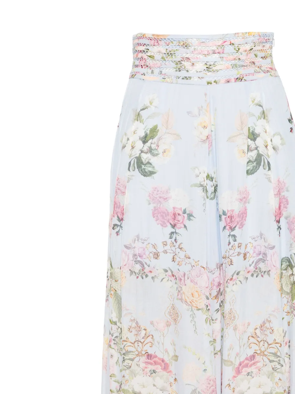 Camilla Tiled In Time broek met wijde pijpen Blauw