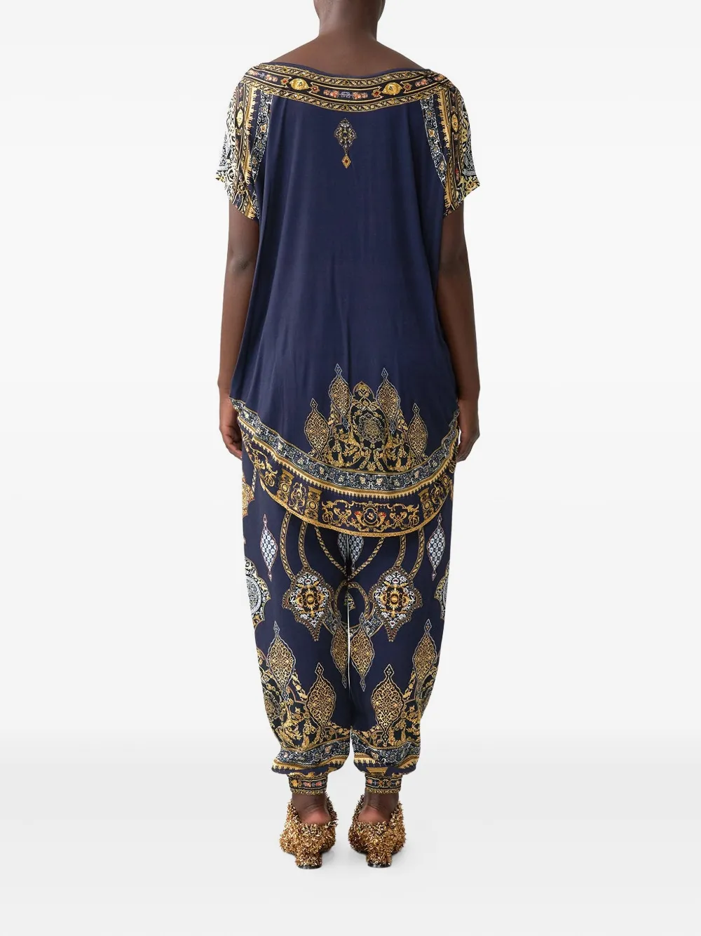 Camilla Broek met print Blauw