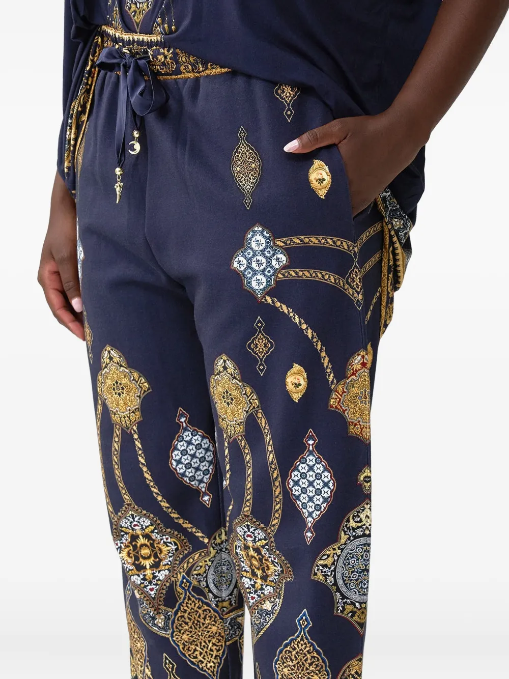 Camilla Broek met print Blauw