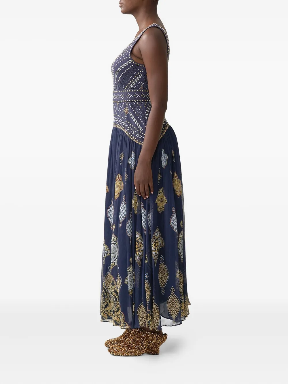 Camilla The Imperial Gate midi-jurk Blauw