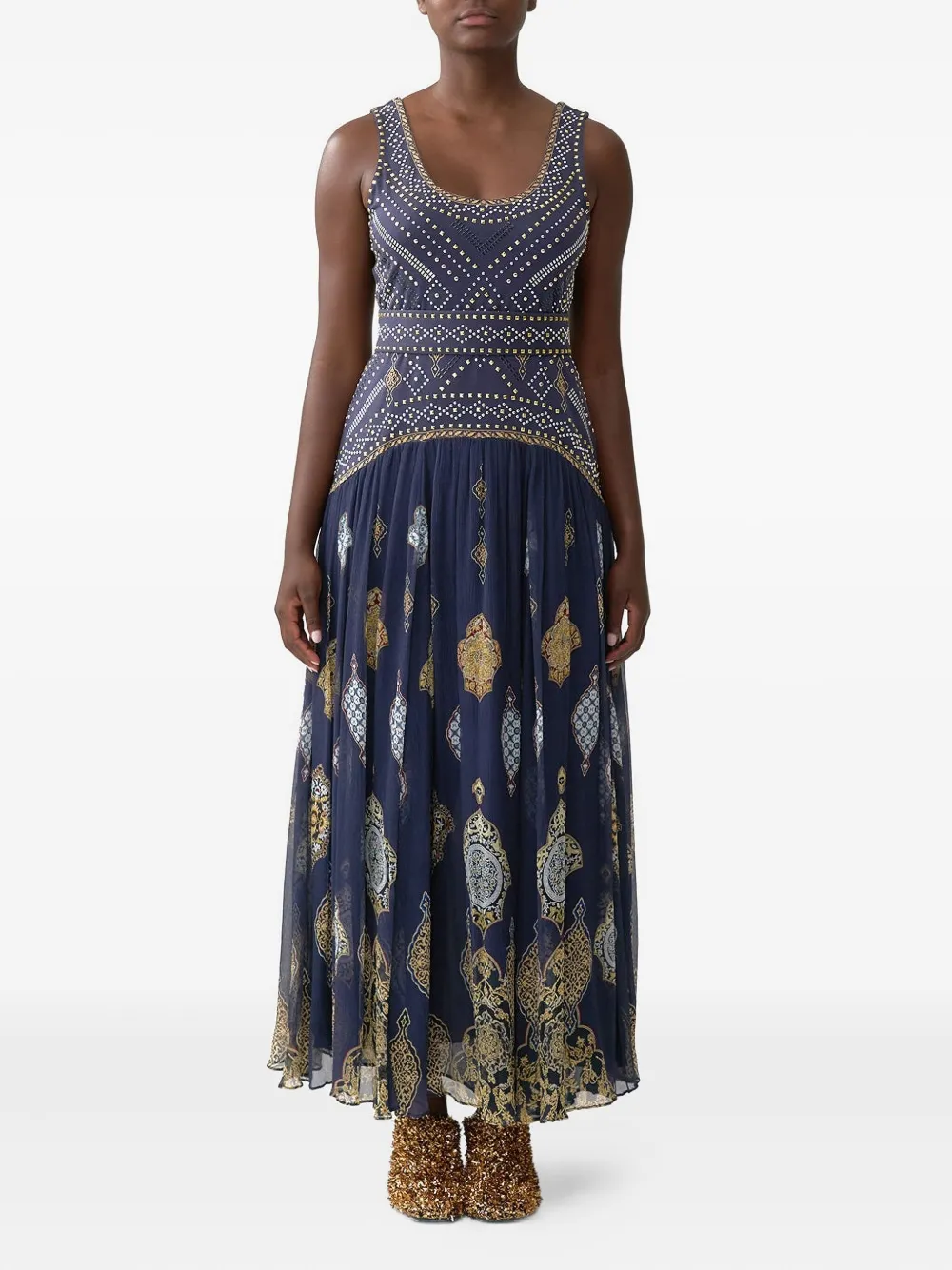 Camilla The Imperial Gate midi dress - Blauw