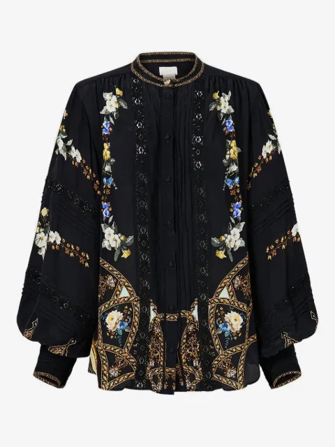 Camilla blouse Ottoman Elegance à manches longues
