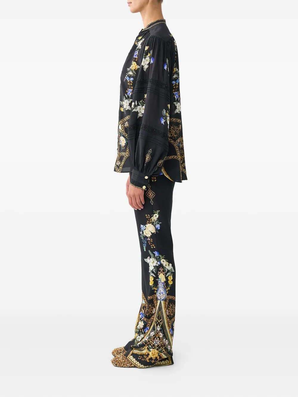 Camilla Blouse met lange mouwen Zwart