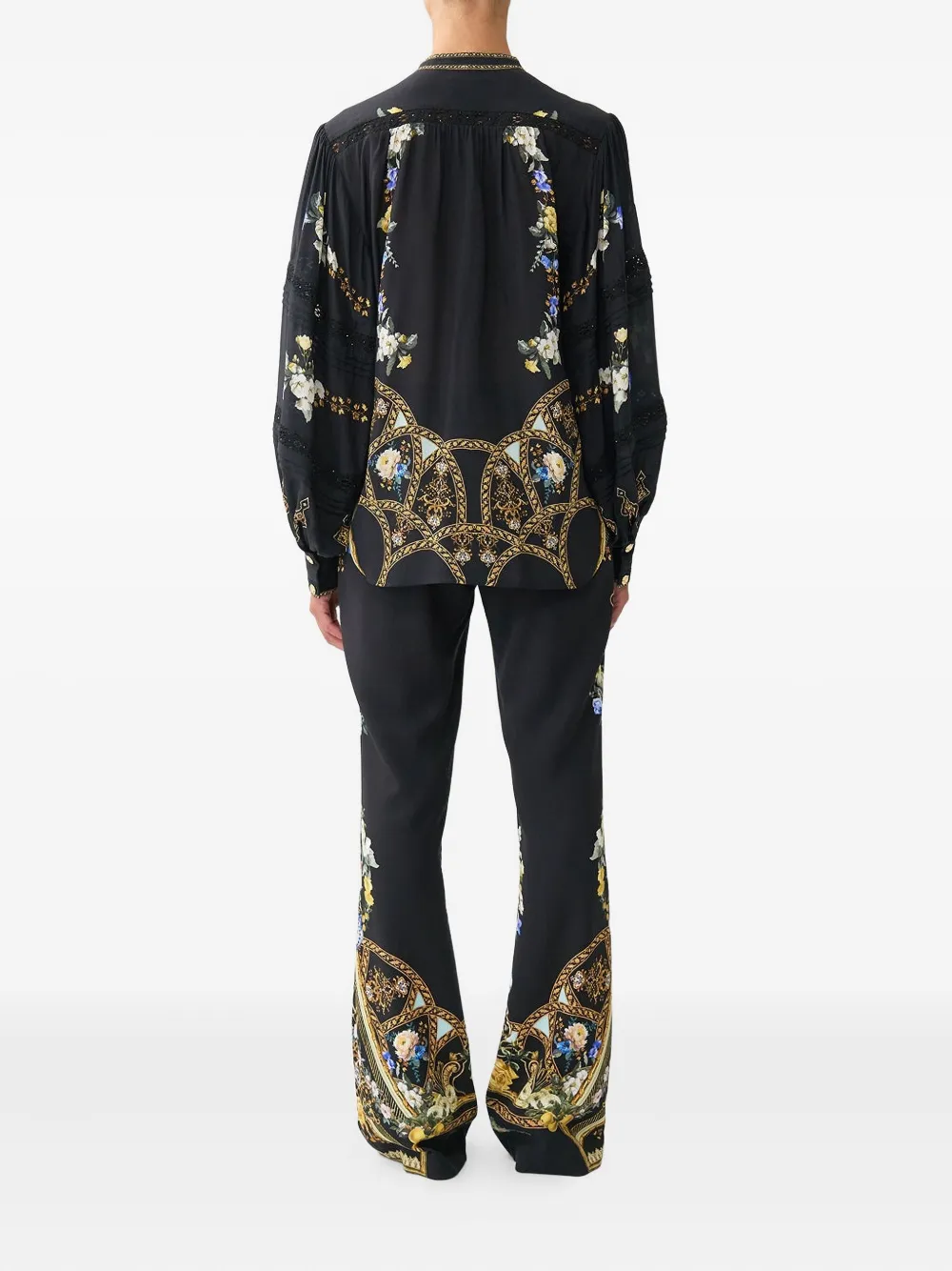 Camilla Blouse met lange mouwen Zwart