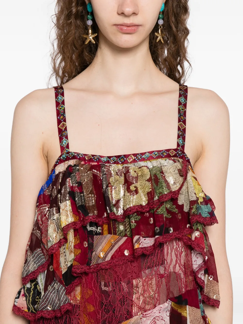 Camilla Patchwork Alchemy jurk Rood