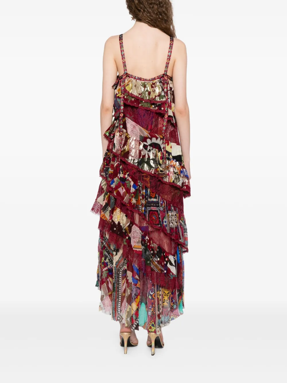 Camilla Patchwork Alchemy jurk Rood