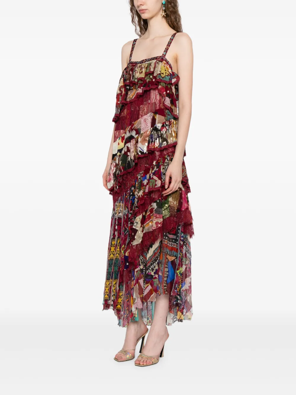 Camilla Patchwork Alchemy jurk Rood