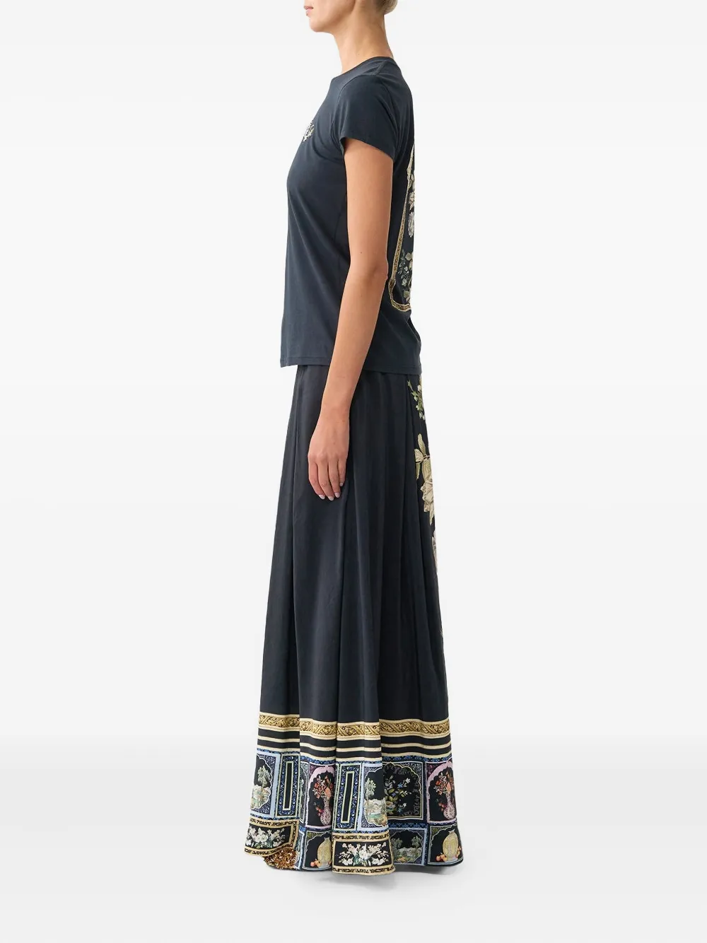 Camilla Ottoman Elegance T-shirt met ronde hals Blauw