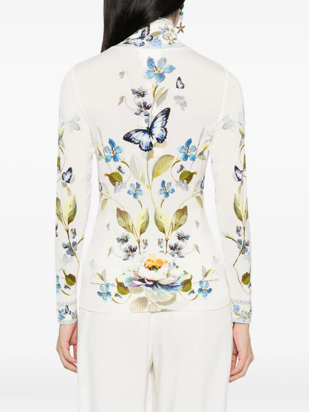 Camilla Botanical ballads top Beige