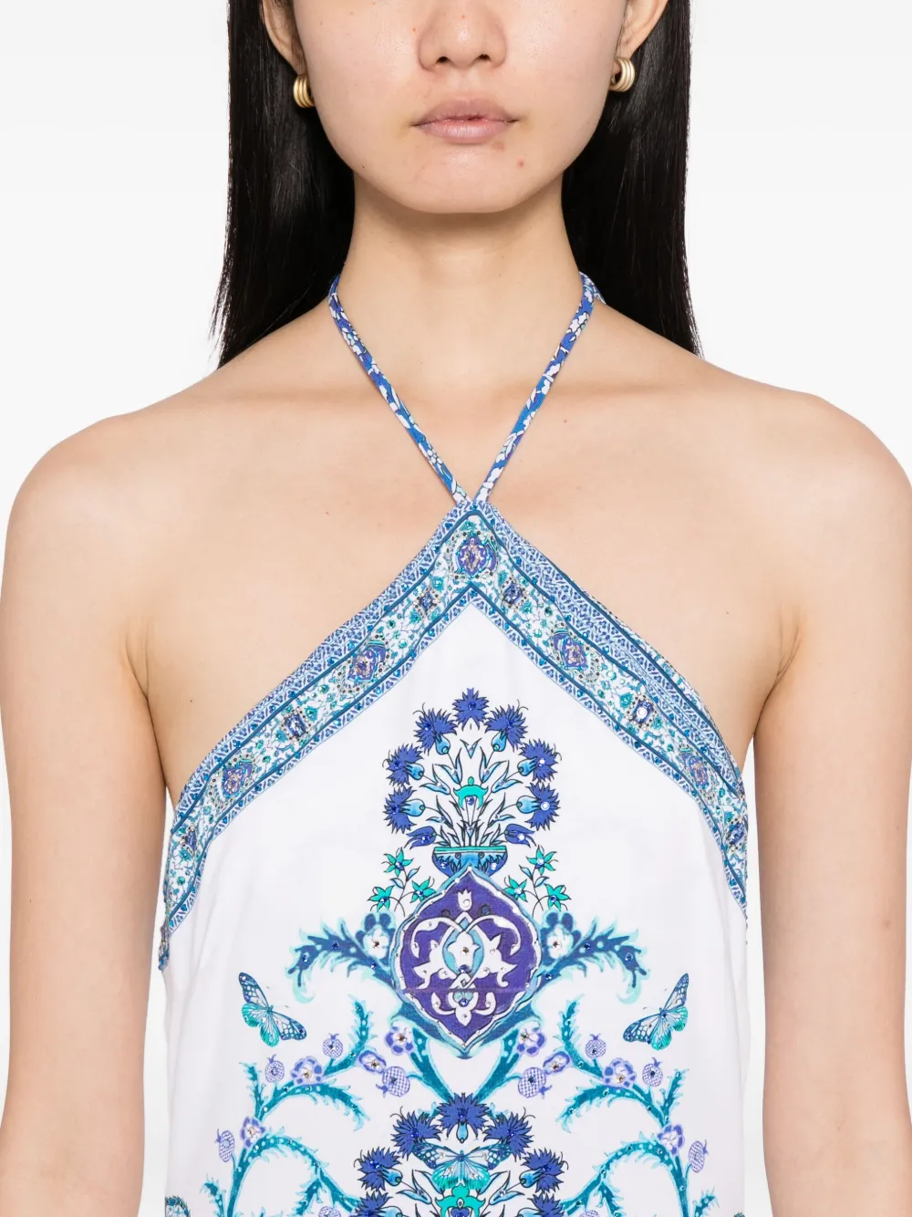 Camilla Isnik Lullaby halterjurk Wit