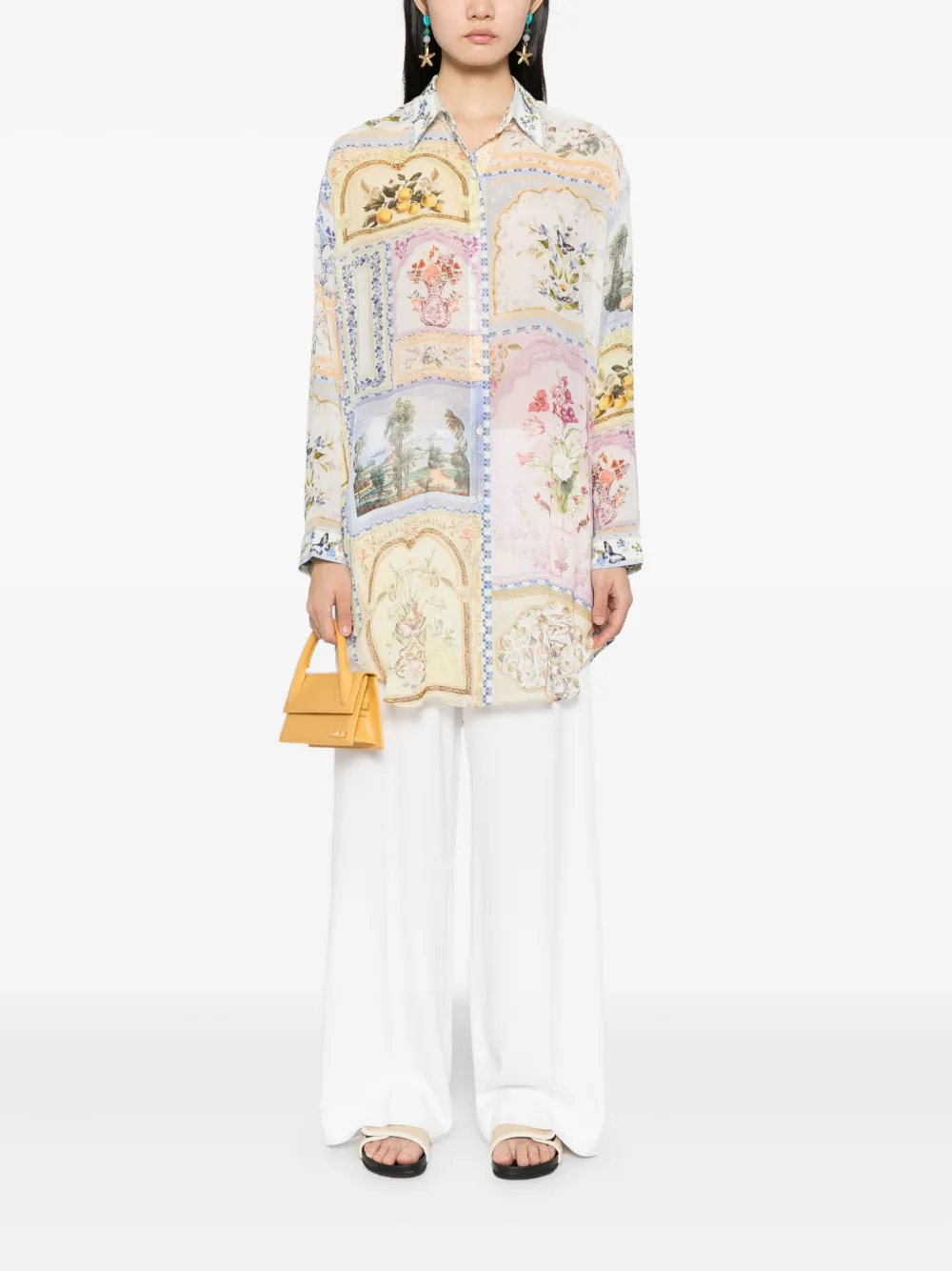 Camilla Botanical Ballads blouse - Beige