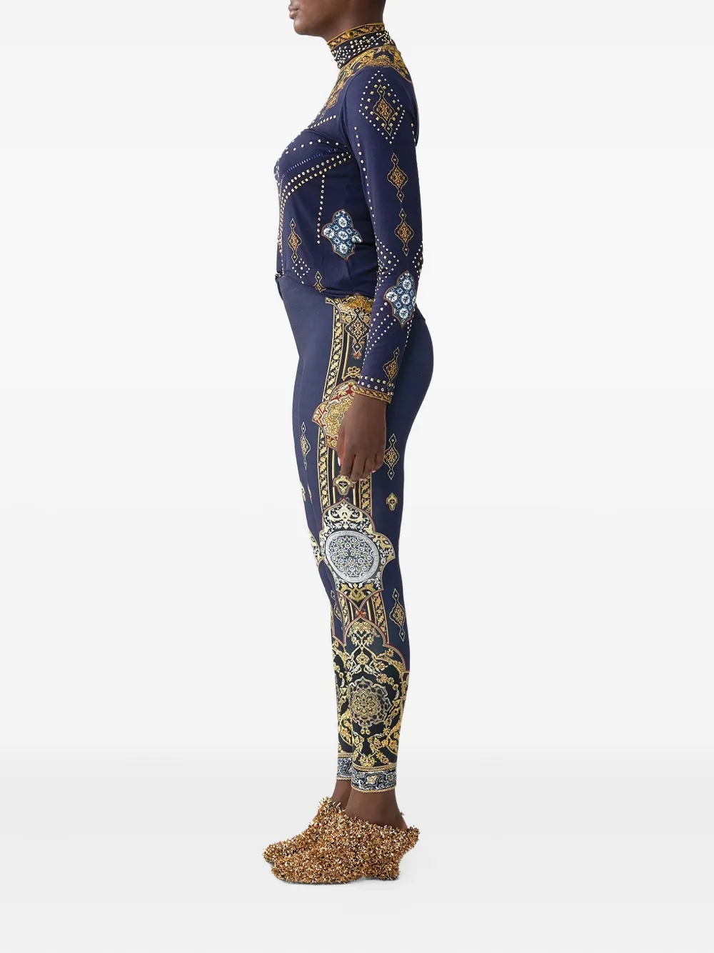Camilla Imperial Gate legging met print Blauw
