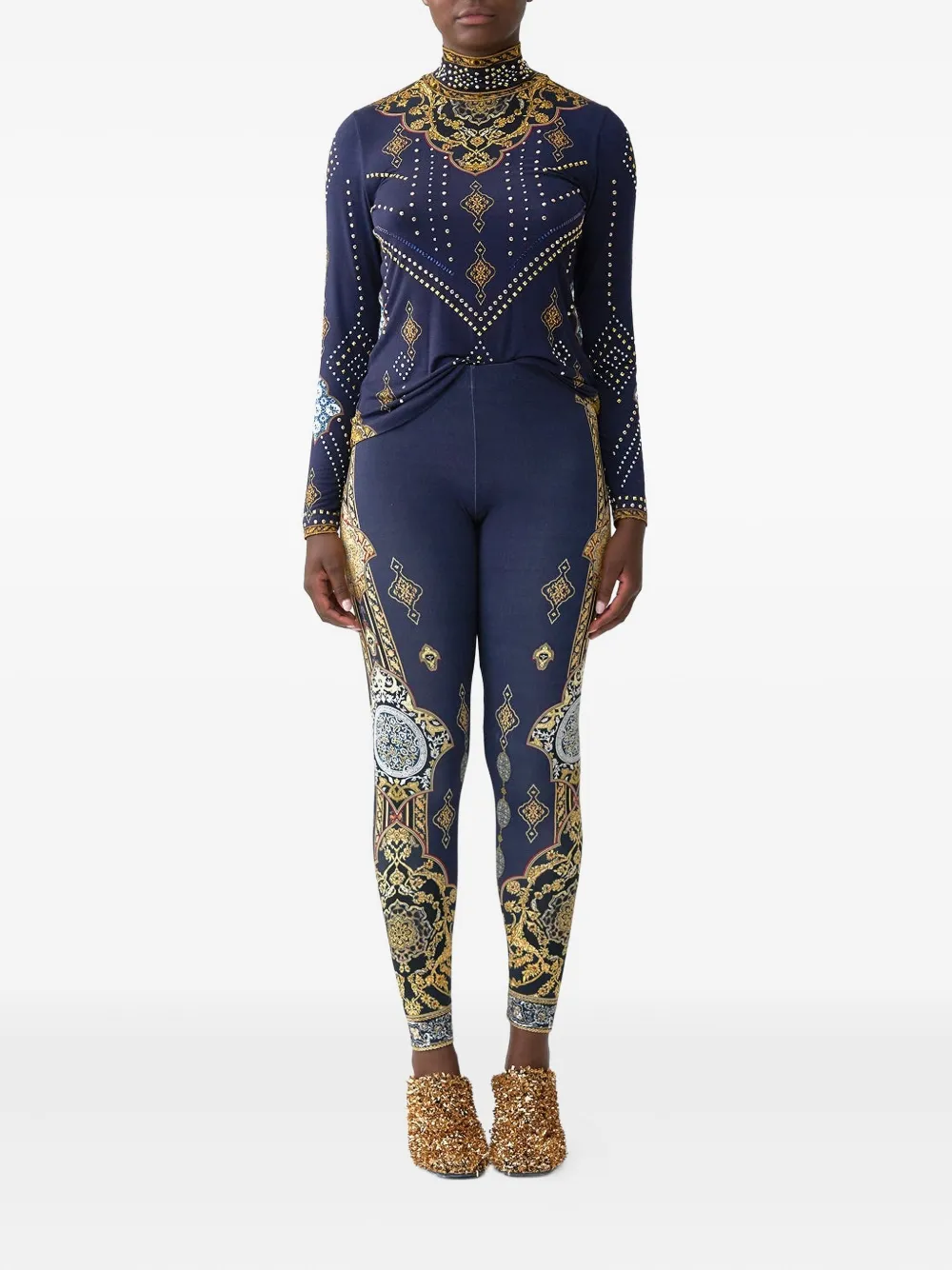 Camilla Imperial Gate-print leggings - Blauw