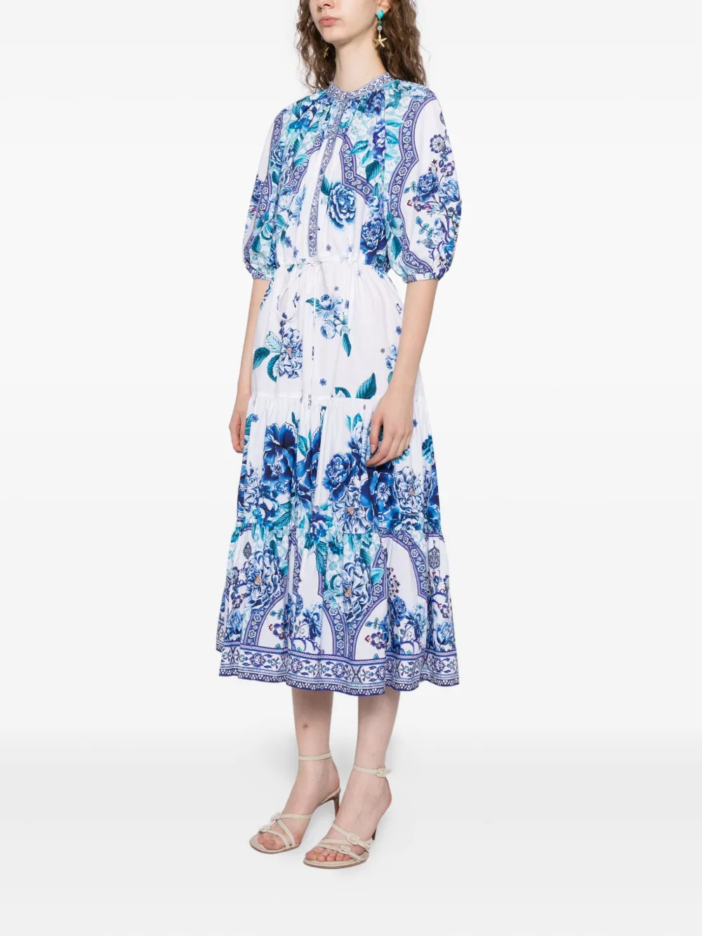 Camilla A Ceramic Garden jurk Wit