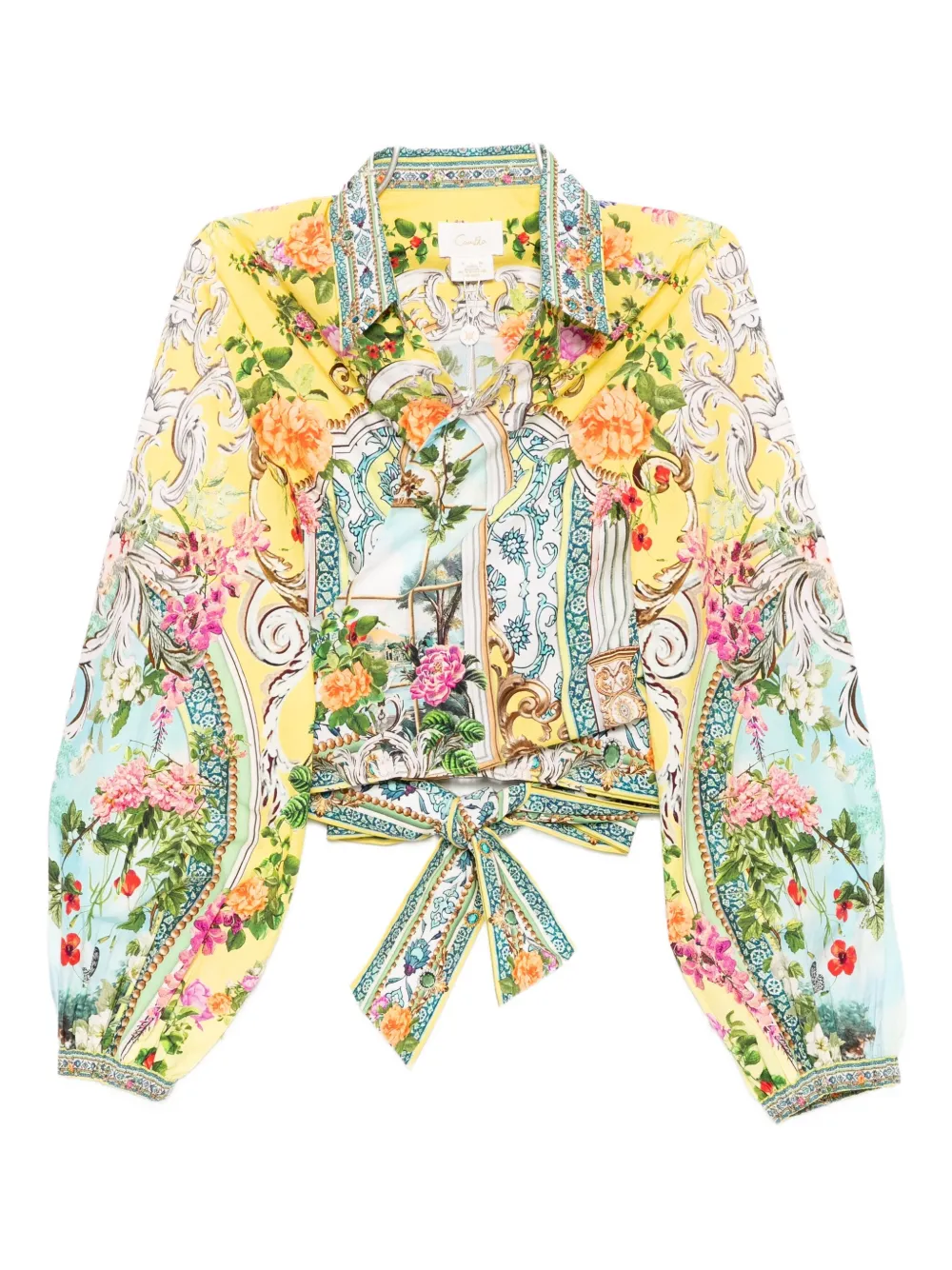 Camilla Tales Of Topkapi Palace Tied Shirt In Yellow