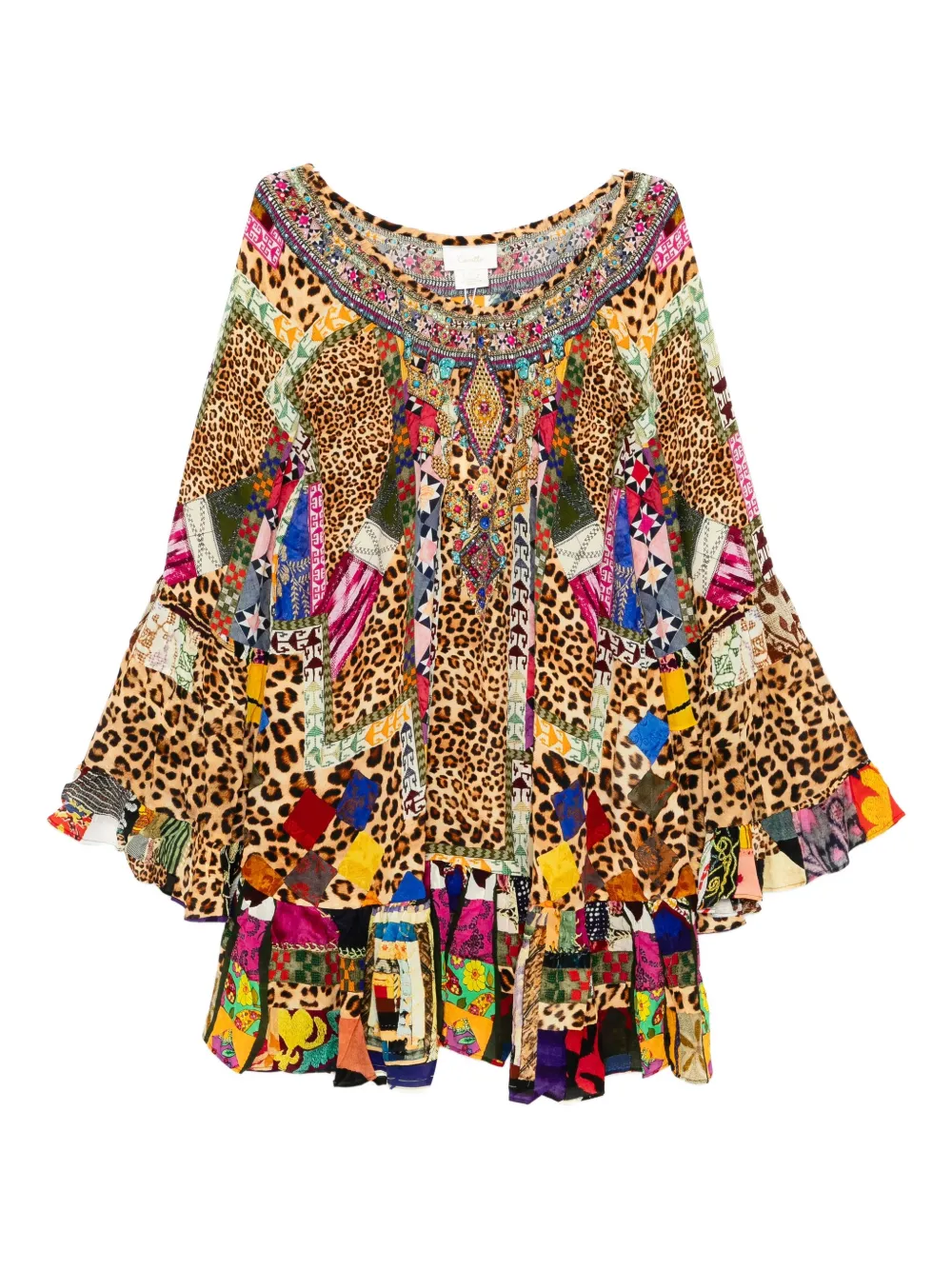 Camilla a line frill dress - ブラウン Camilla a line frill dress - ブラウン