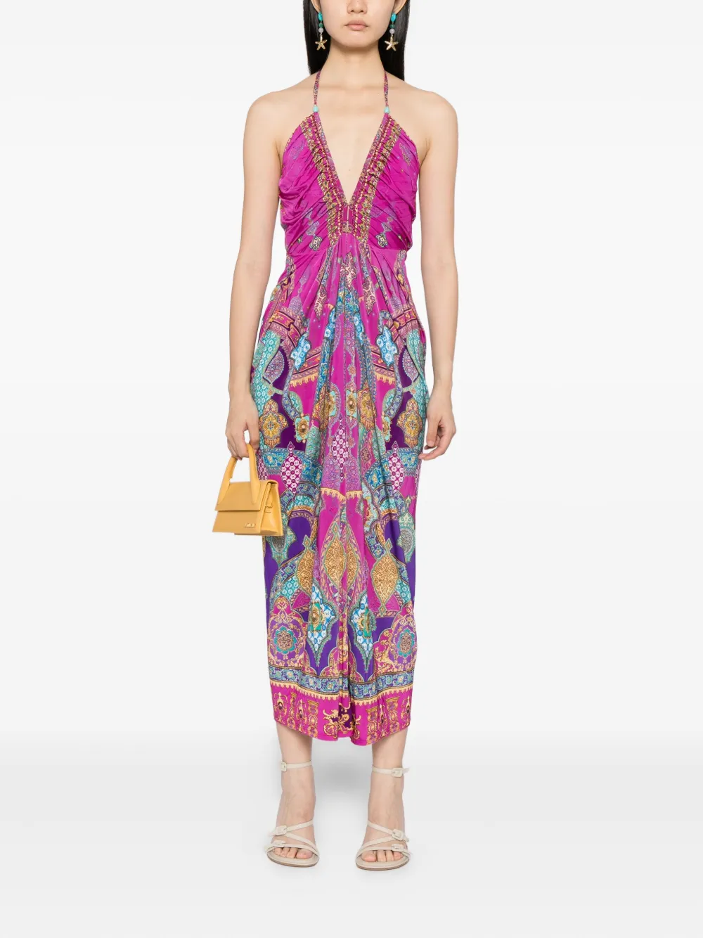 Camilla Jersey jurk met all-over print - Paars