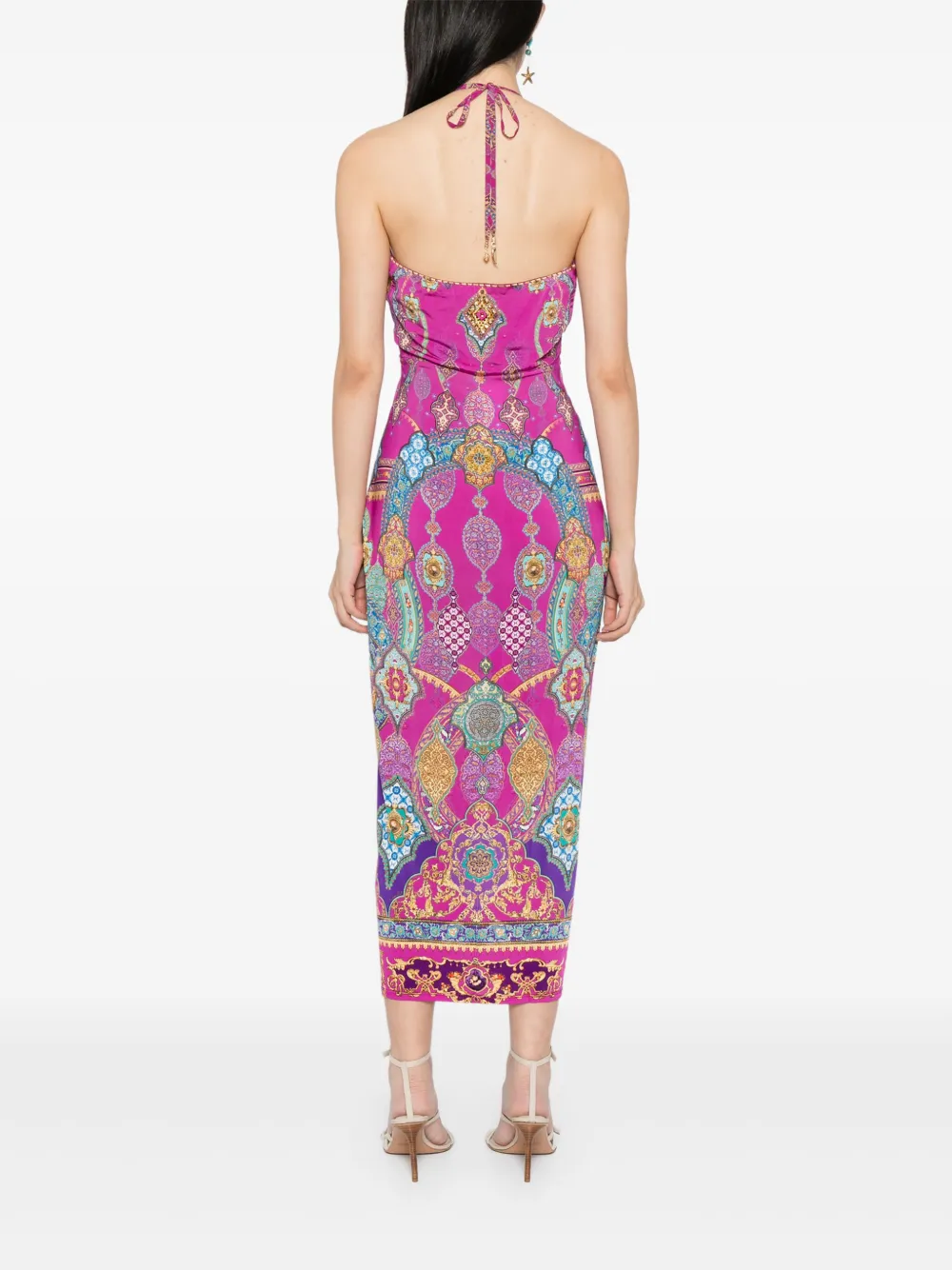 Camilla Jersey jurk met all-over print Paars