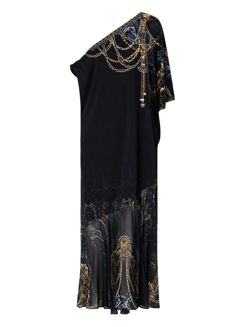 Camilla twisted one-shoulder midi dress - ブラック Camilla twisted one-shoulder midi dress - ブラック