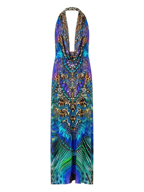 Camilla cowl plunge Cosmic Zoology dress