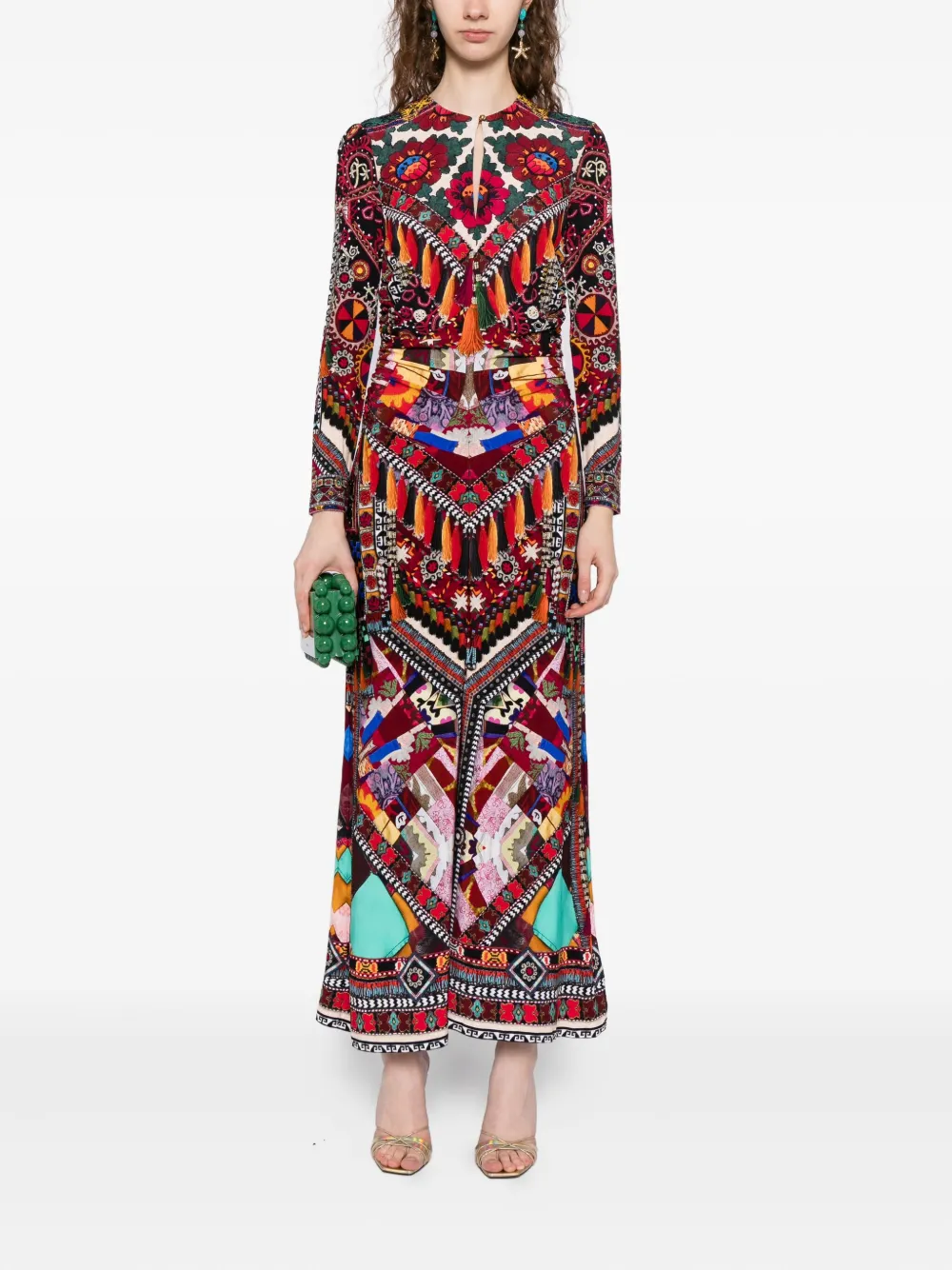 Camilla Patchwork Alchemy jurk - Rood