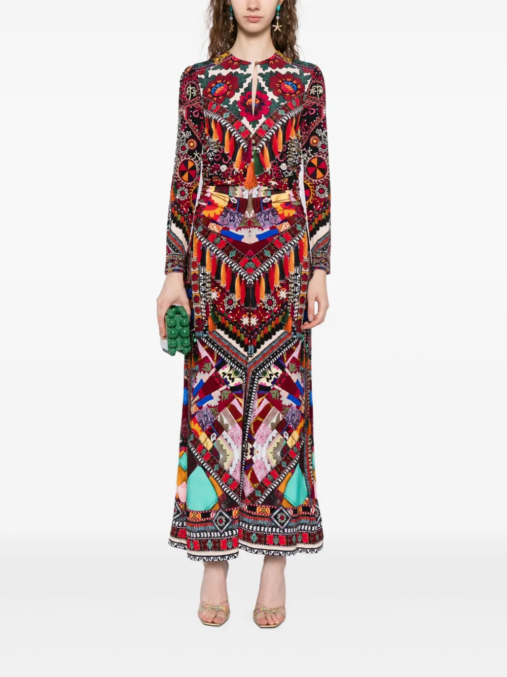 Camilla Patchwork Alchemy jurk Rood
