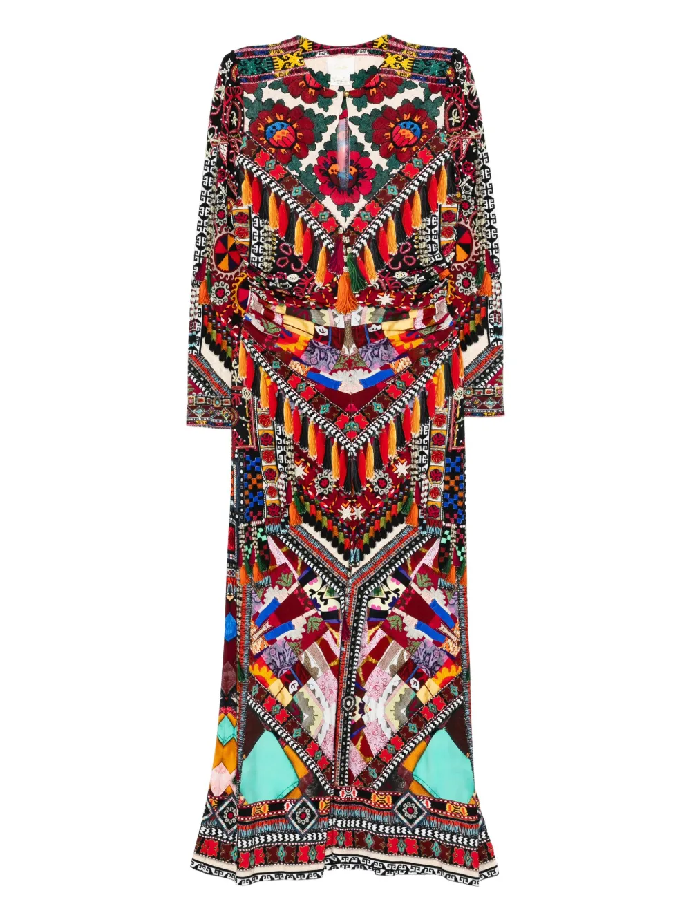 Camilla Patchwork Alchemy dress - Rosso