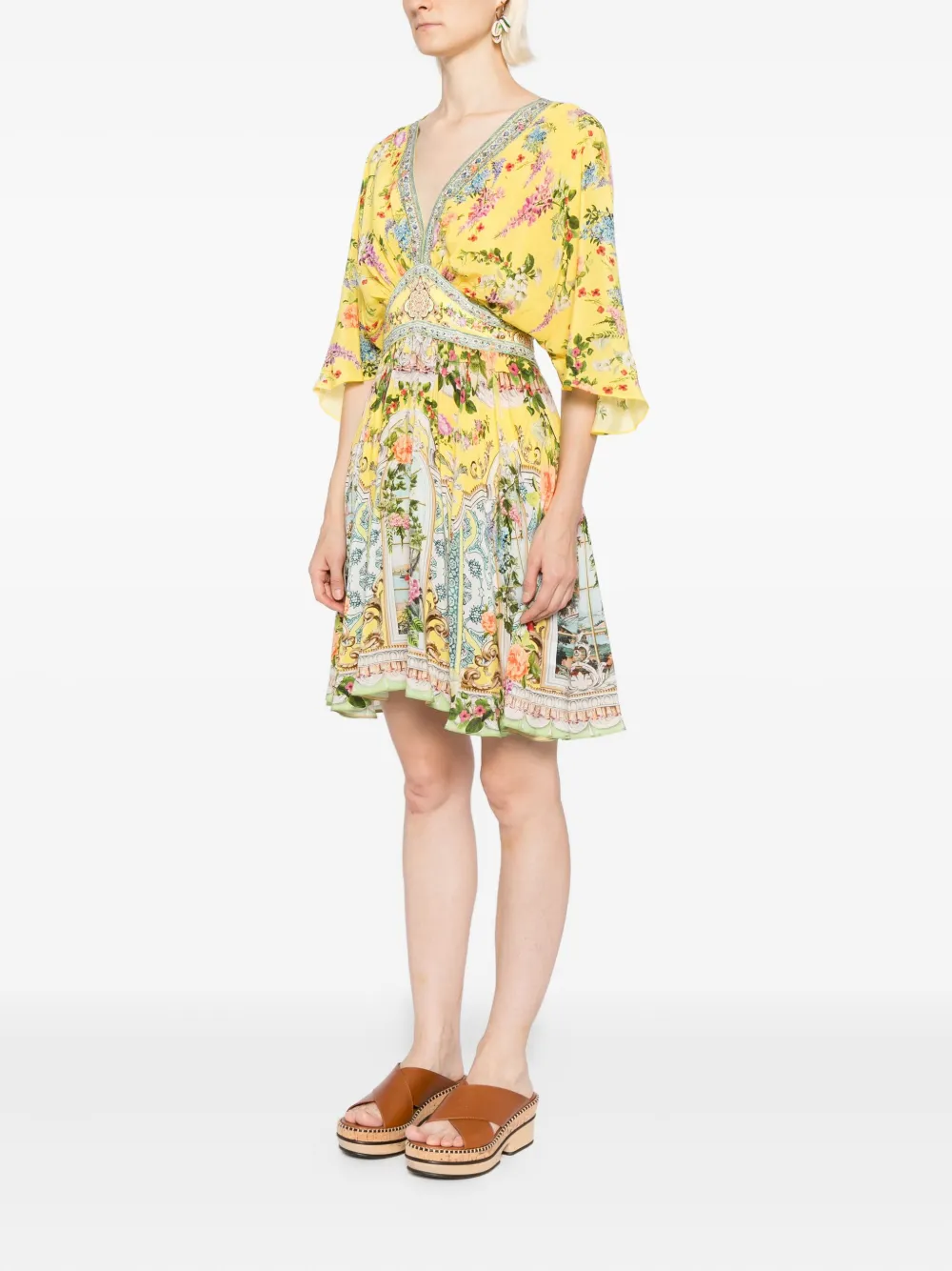 Camilla Tales Of Topkapi Palace Mini Dress In Yellow
