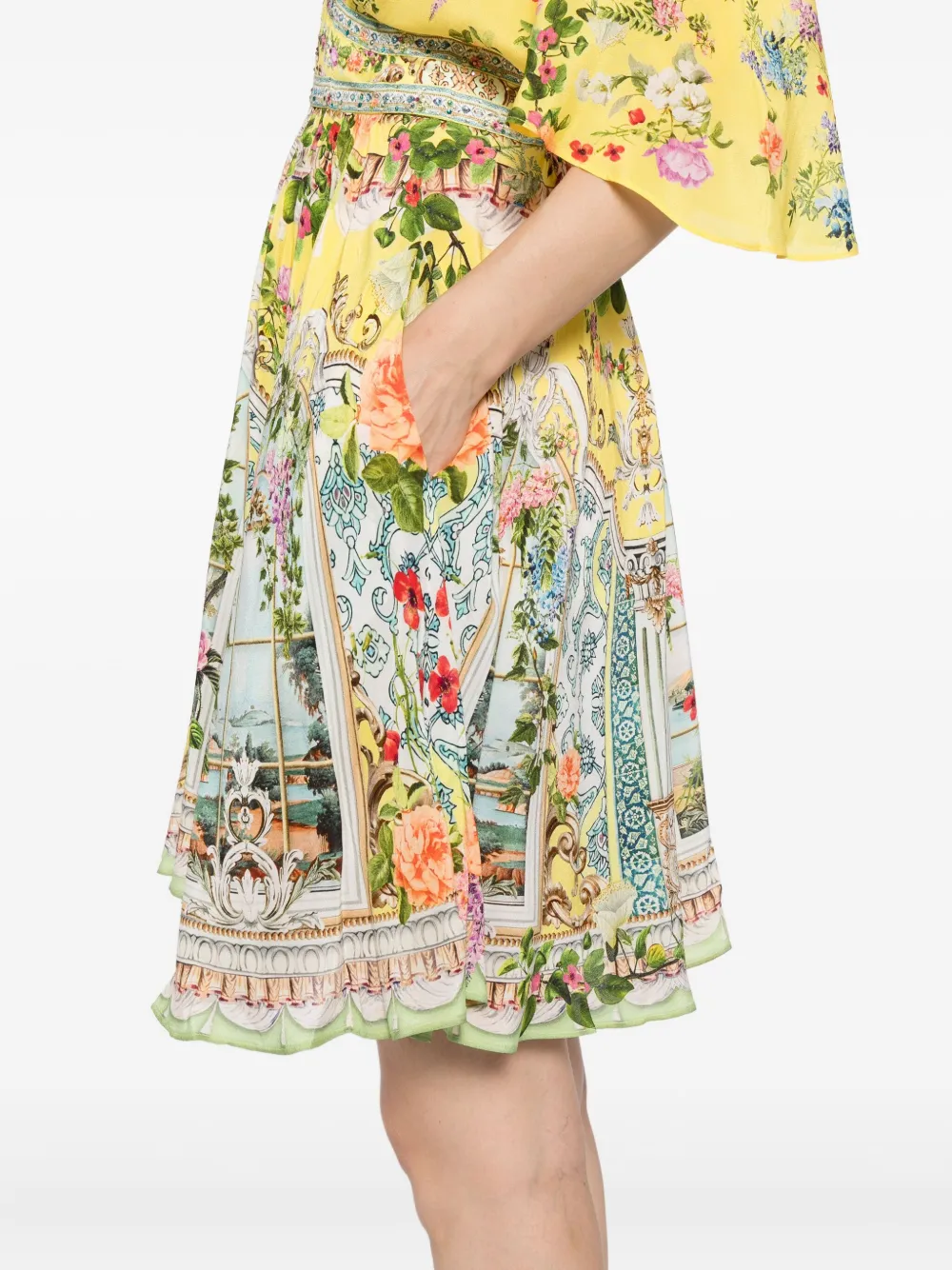 Camilla Tales Of Topkapi Palace Mini Dress In Yellow