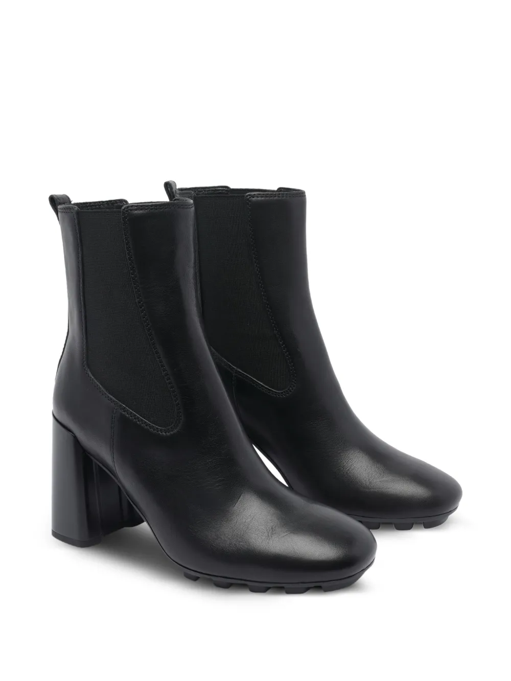 Hogan 90mm block-heel leather boots Black
