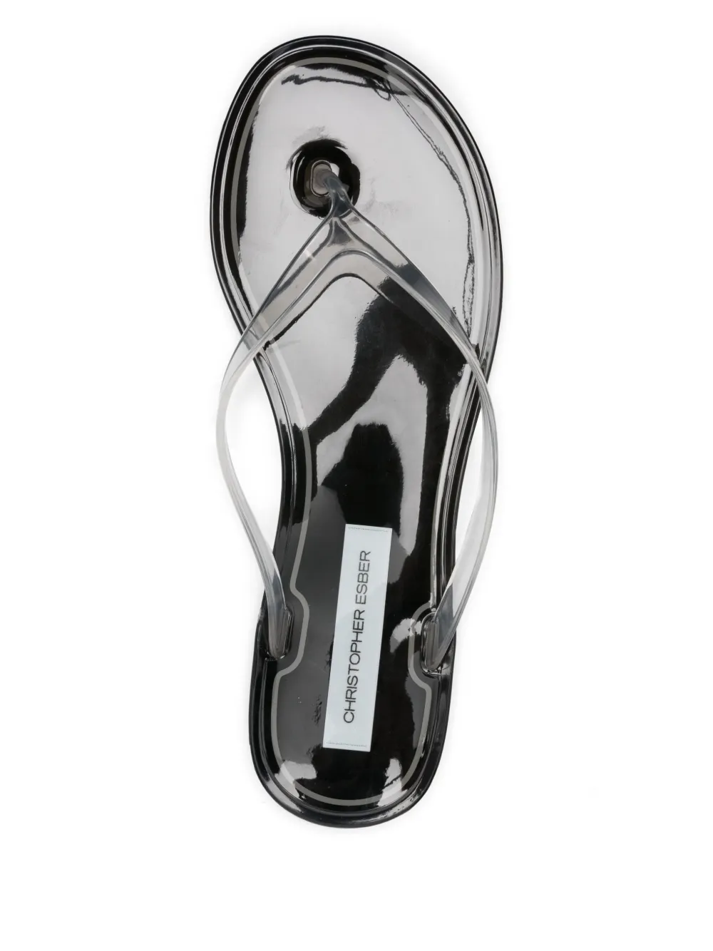 Christopher Esber Jo clear-thong flip flops White
