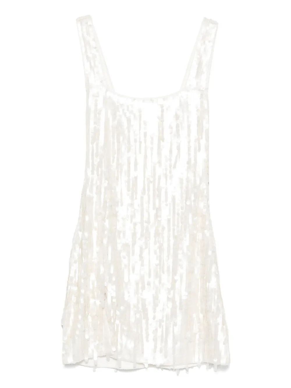 STAUD Le Sable sequin-embellished mini dress Wit